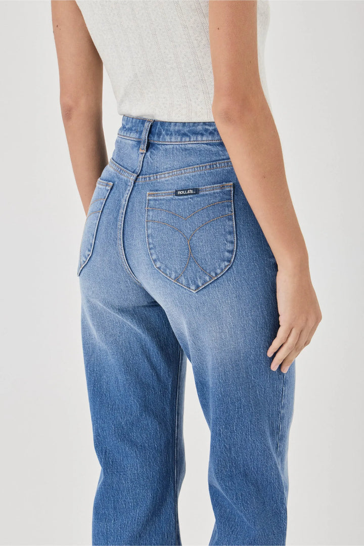 ROLLA'S Womens Eastcoast Flare Jeans  in Silverlake Blue