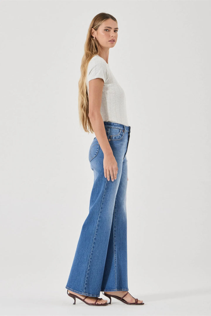 ROLLA'S Womens Eastcoast Flare Jeans  in Silverlake Blue