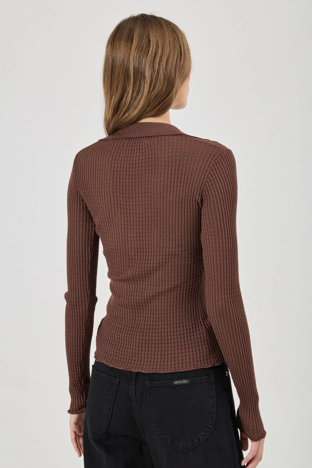 ROLLA'S Womens Juno Knitted Shirt in Espresso, WOMENS TOPS & SHIRTS, ROLLA'S, Elwood 101