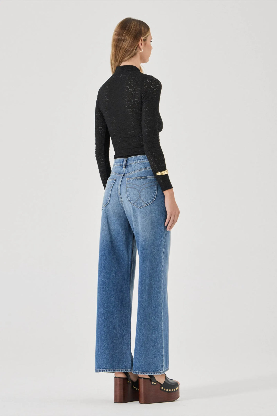 ROLLA'S Womens Relaxed Sailor Jean Long in Silverlake Blue