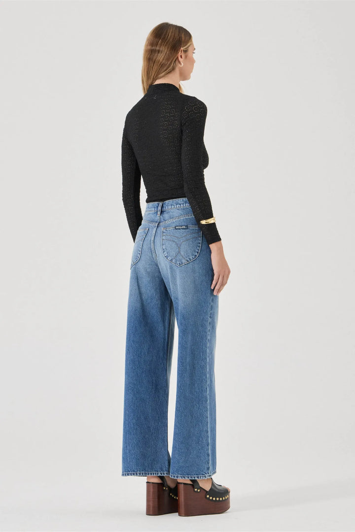ROLLA'S Womens Relaxed Sailor Jean Long in Silverlake Blue