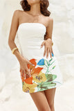 RUNAWAY THE LABEL Womens Primrose Mini Dress - White Flower, WOMENS DRESSES, RUNAWAY, Elwood 101