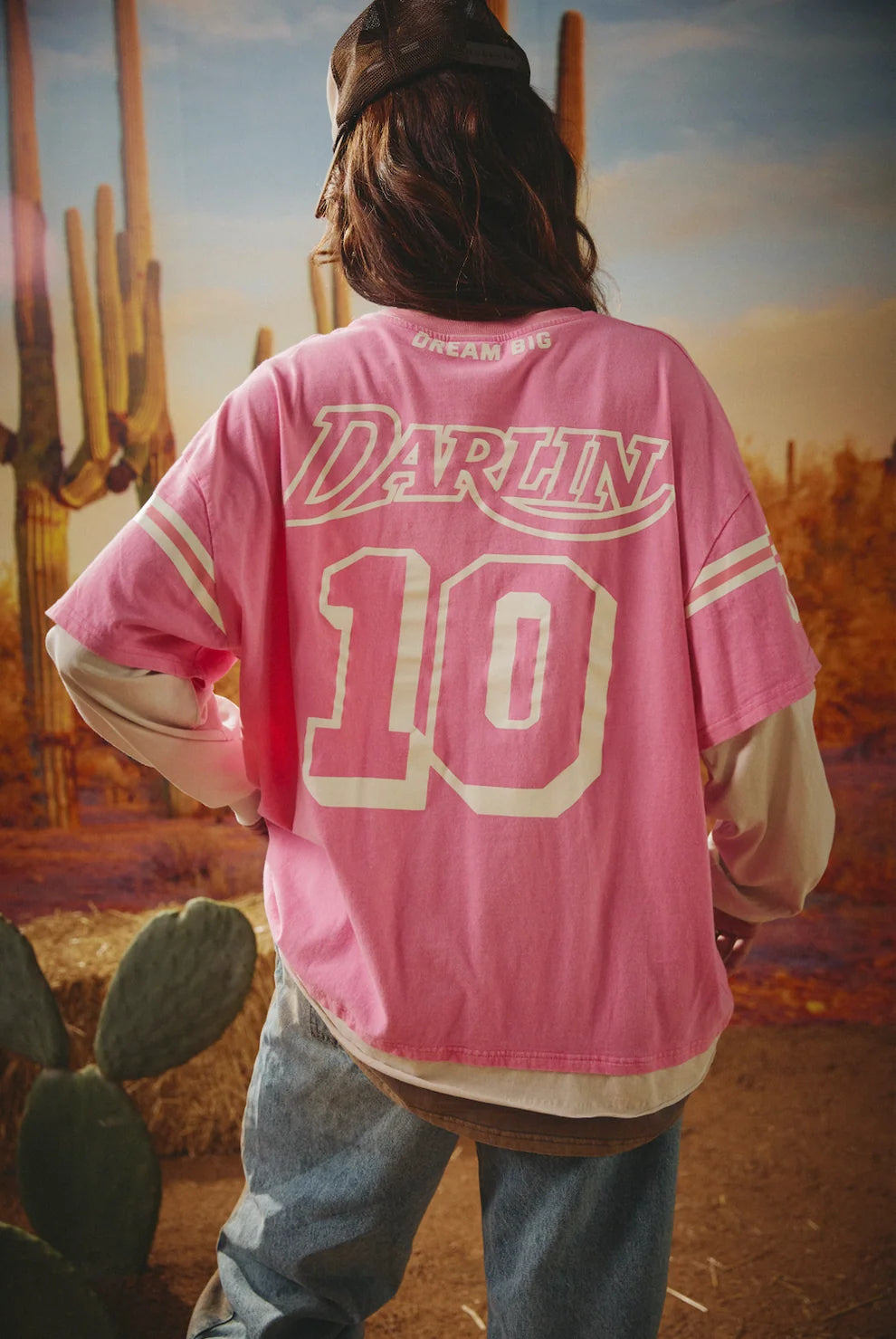 SABBI Womens Neigh Sayer Long Sleeve Tee in Pink, WOMENS TEES & TANKS, SABBI, Elwood 101
