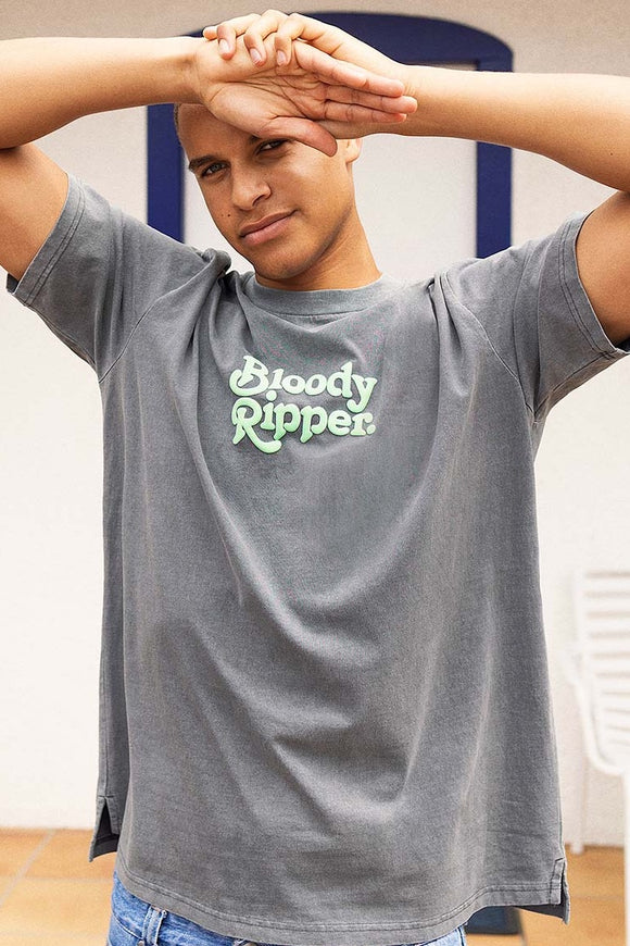SKWOSH CLUB Mens Bloody Ripper Regular Tee - Charcoal, MENS TEE SHIRTS, SKWOSH CLUB, Elwood 101