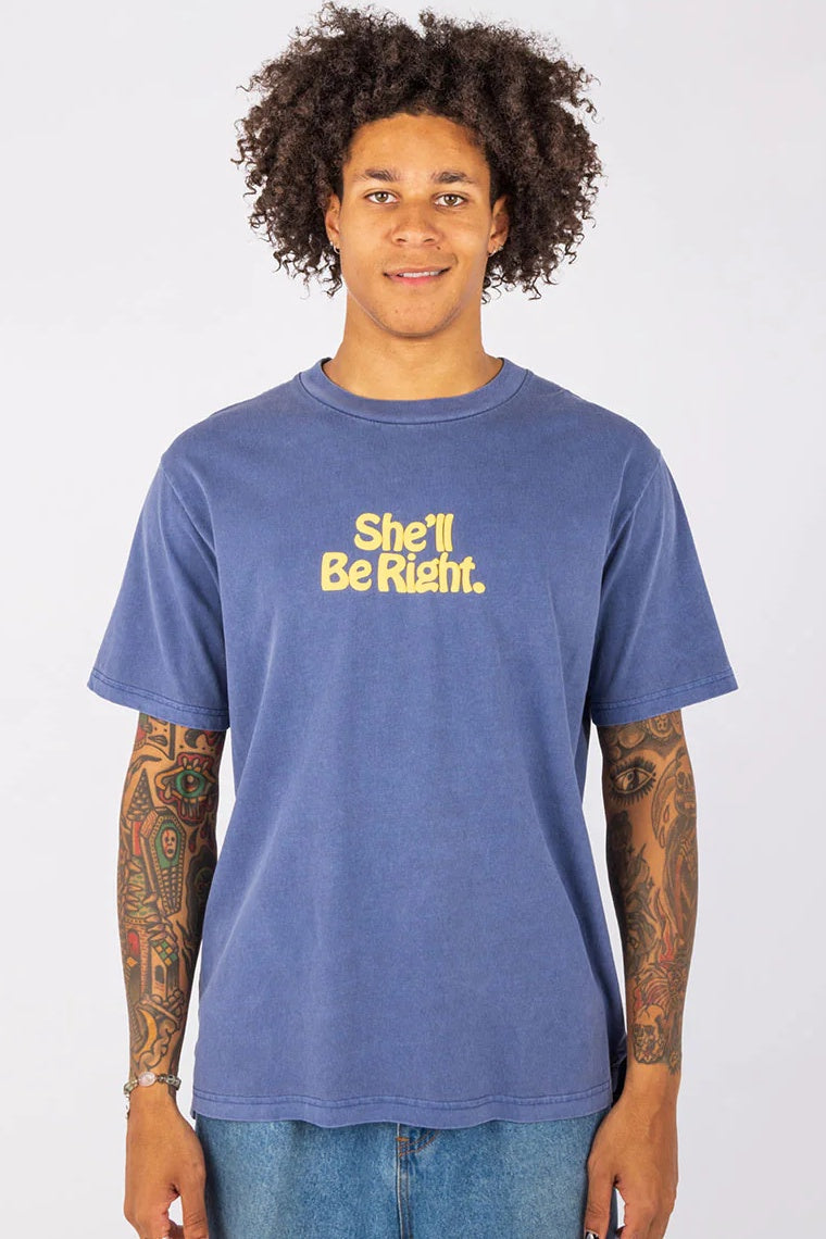 SKWOSH CLUB Mens She'll Be Right Regular Tee - Navy, MENS TEE SHIRTS, SKWOSH CLUB, Elwood 101