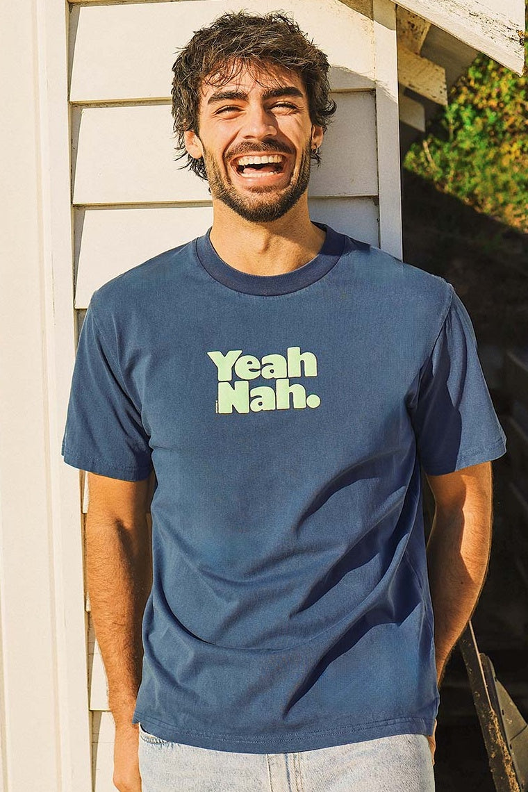 SKWOSH CLUB Mens Yeah Nah Slang Tee in Navy, MENS TEE SHIRTS, SKWOSH CLUB, Elwood 101