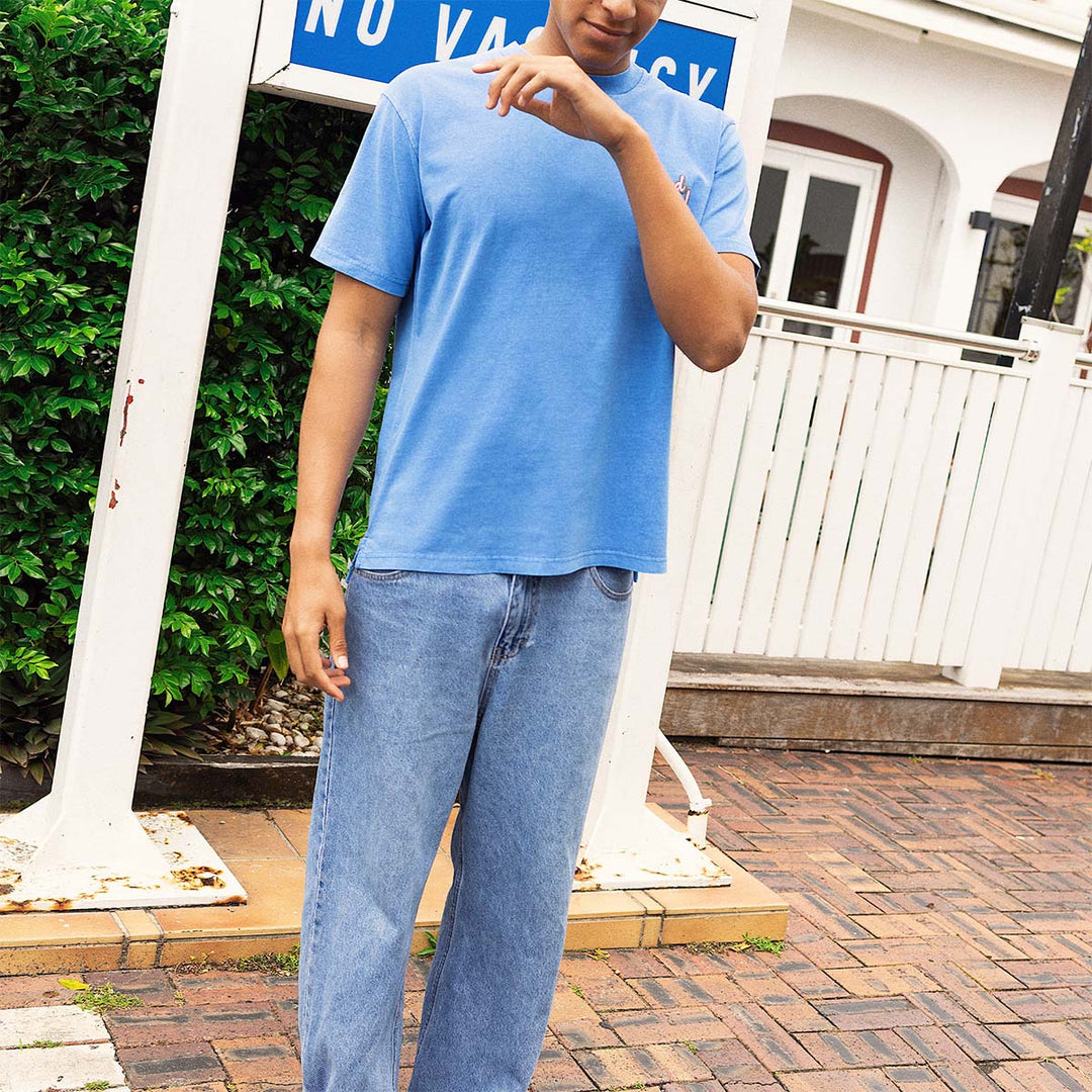 SKWOSH CLUB Mens Good Egg Regular Tee - Washed Blue, MENS TEE SHIRTS, SKWOSH CLUB, Elwood 101