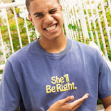SKWOSH CLUB Mens She'll Be Right Regular Tee - Navy, MENS TEE SHIRTS, SKWOSH CLUB, Elwood 101