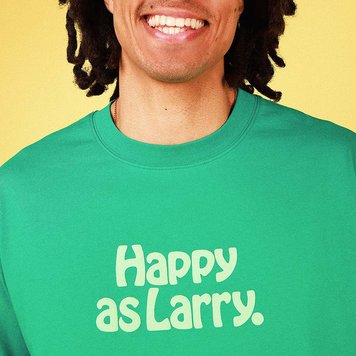 SKWOSH CLUB Mens Happy As Larry Slang Tee in Green, MENS TEE SHIRTS, SKWOSH CLUB, Elwood 101