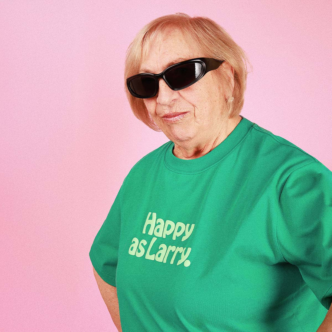 SKWOSH CLUB Mens Happy As Larry Slang Tee in Green, MENS TEE SHIRTS, SKWOSH CLUB, Elwood 101