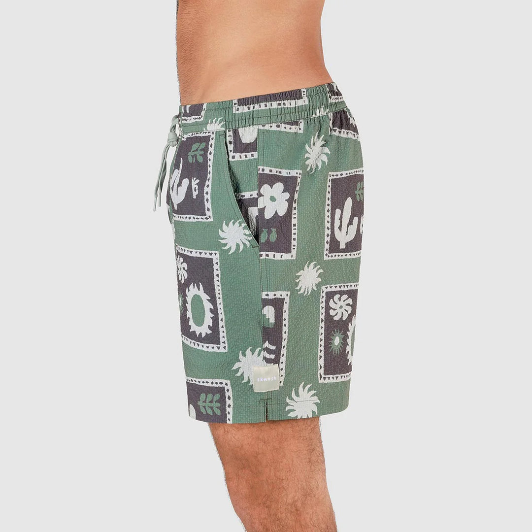 SKWOSH CLUB Mens Joshua Tree Everyday Shorts in Green, MENS SHORTS, SKWOSH CLUB, Elwood 101