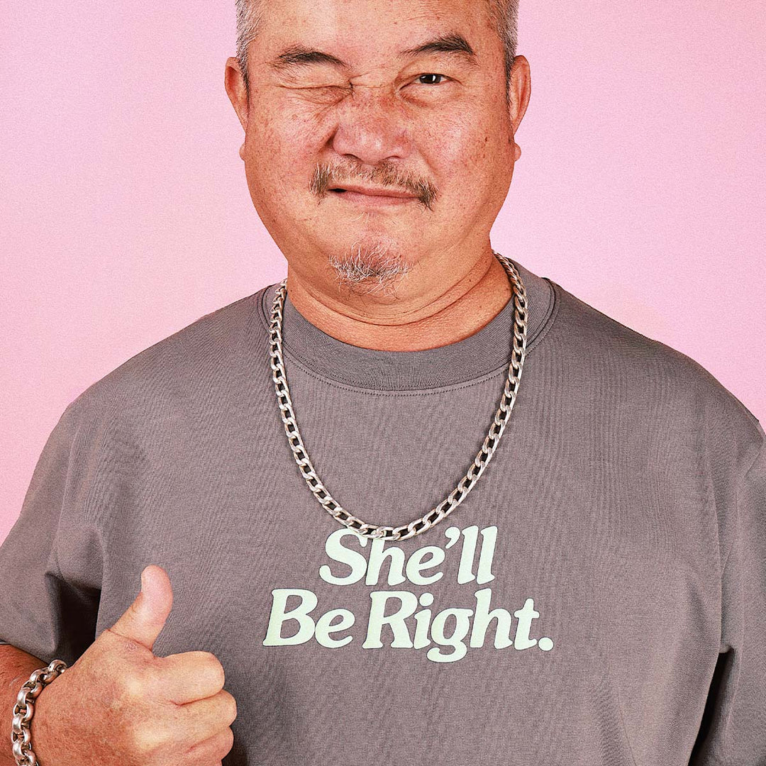 SKWOSH CLUB Mens She'll Be Right Slang Tee in Charcoal, MENS TEE SHIRTS, SKWOSH CLUB, Elwood 101