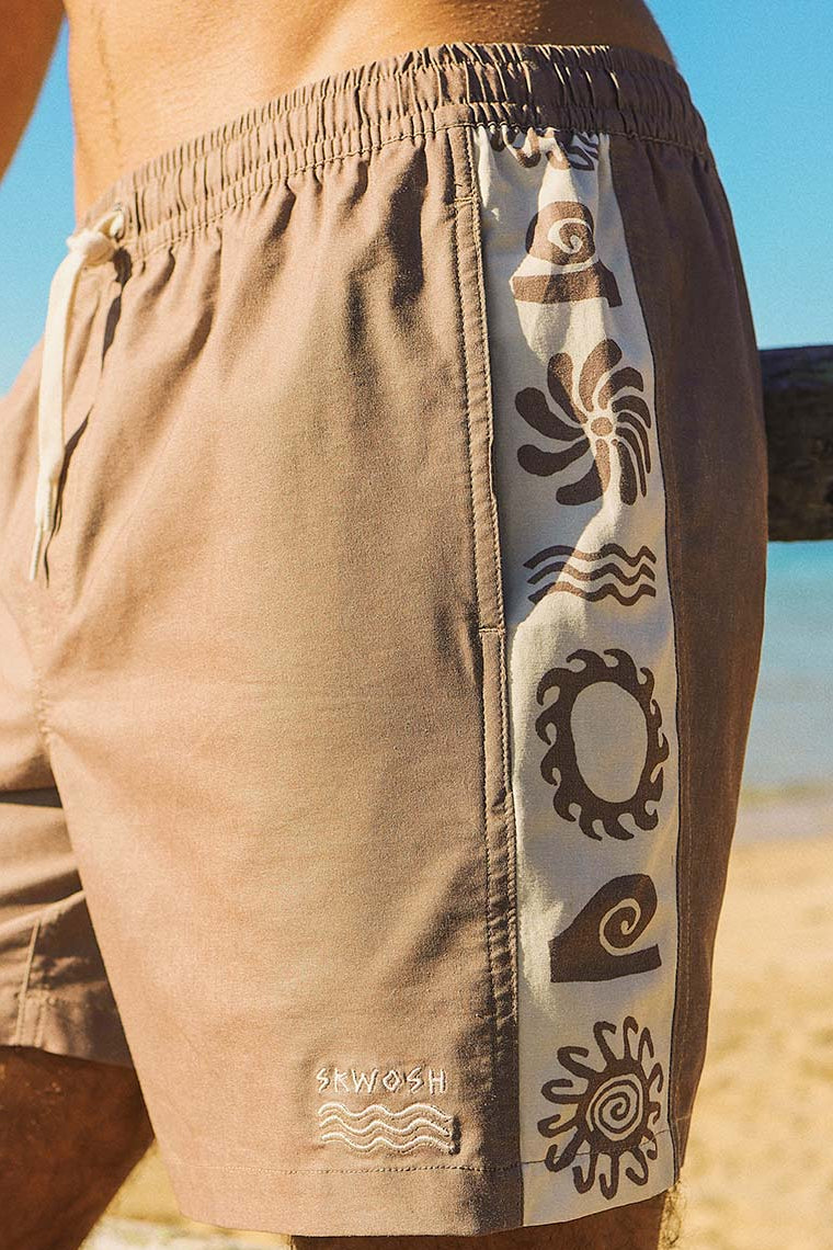 SKWOSH CLUB Mens Spiced Mocha Everyday Shorts in Brown, MENS SHORTS, SKWOSH CLUB, Elwood 101