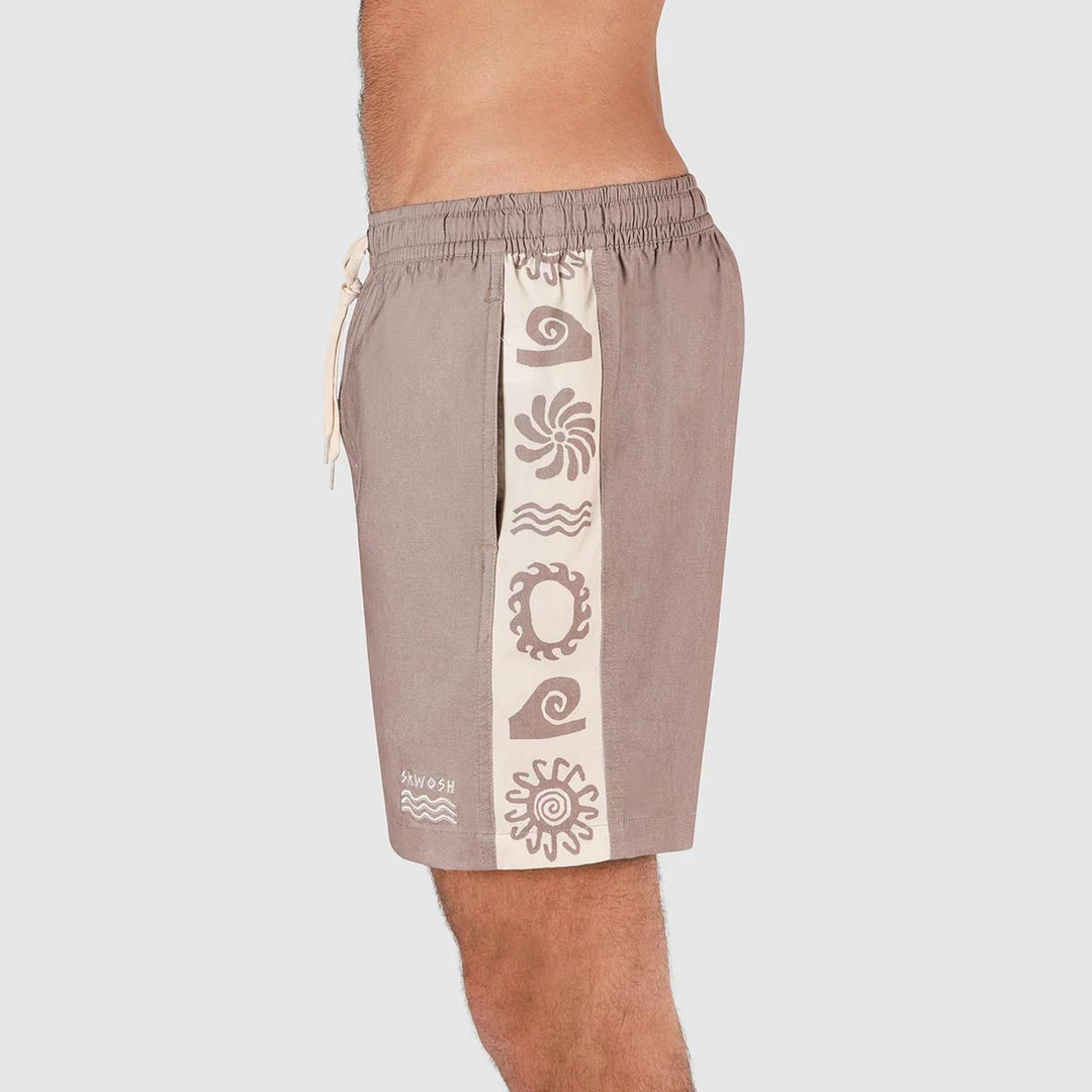 SKWOSH CLUB Mens Spiced Mocha Everyday Shorts in Brown, MENS SHORTS, SKWOSH CLUB, Elwood 101