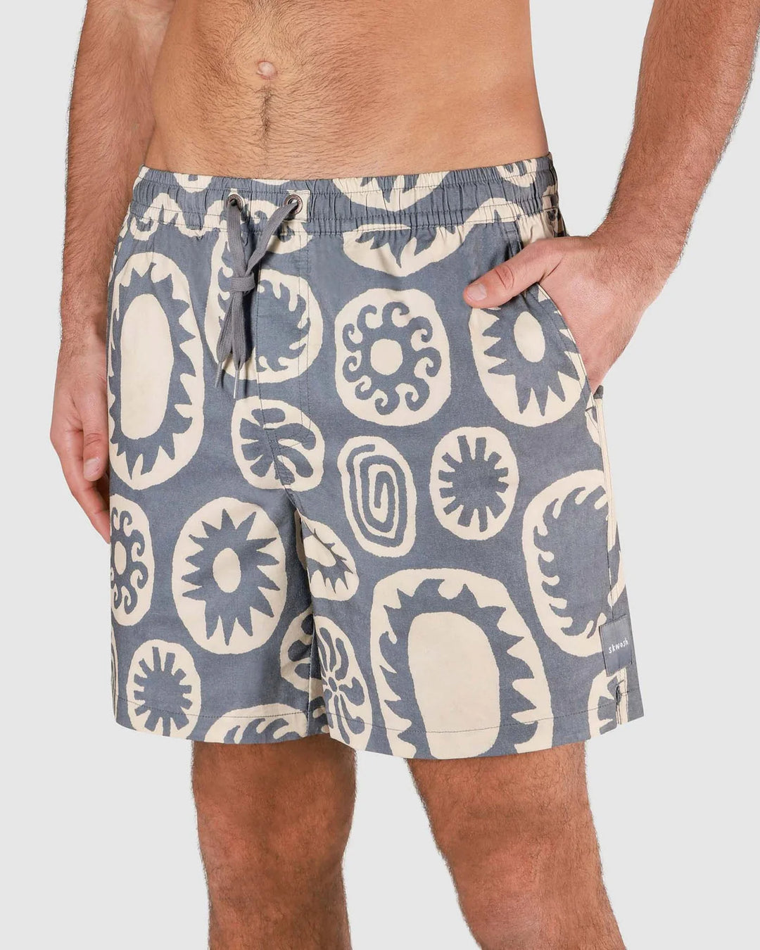 SKWOSH Mens Sunburst Everyday Shorts in Charcoal
