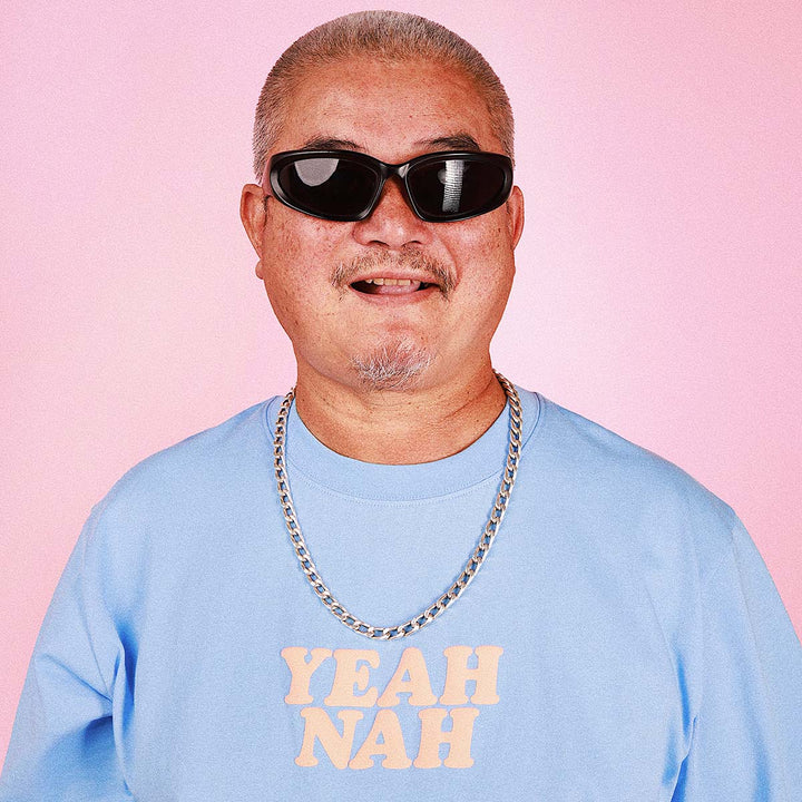 SKWOSH CLUB Mens Yeah Nah Slang Tee in Blue, MENS TEE SHIRTS, SKWOSH CLUB, Elwood 101