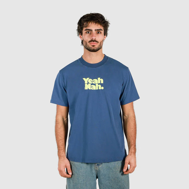 SKWOSH CLUB Mens Yeah Nah Slang Tee in Navy, MENS TEE SHIRTS, SKWOSH CLUB, Elwood 101