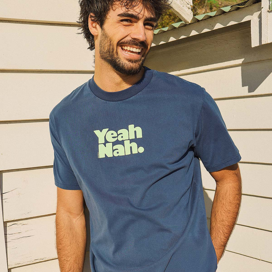 SKWOSH CLUB Mens Yeah Nah Slang Tee in Navy, MENS TEE SHIRTS, SKWOSH CLUB, Elwood 101