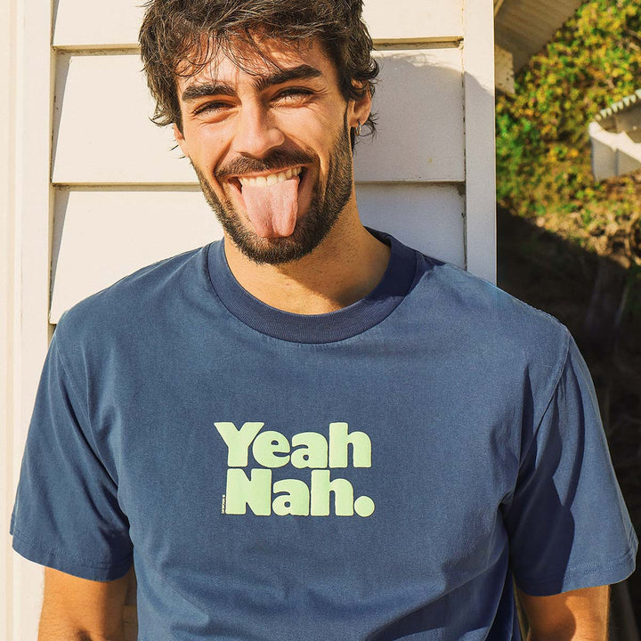SKWOSH CLUB Mens Yeah Nah Slang Tee in Navy, MENS TEE SHIRTS, SKWOSH CLUB, Elwood 101
