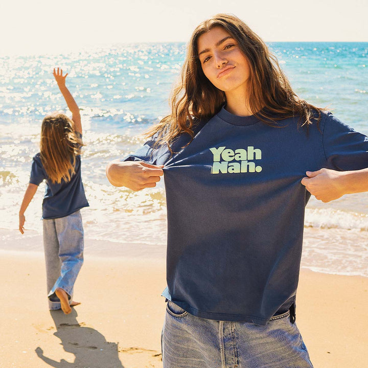 SKWOSH CLUB Mens Yeah Nah Slang Tee in Navy, MENS TEE SHIRTS, SKWOSH CLUB, Elwood 101