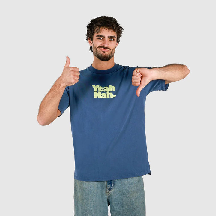 SKWOSH CLUB Mens Yeah Nah Slang Tee in Navy, MENS TEE SHIRTS, SKWOSH CLUB, Elwood 101