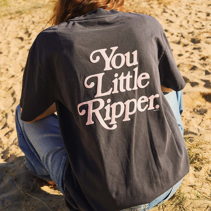 SKWOSH CLUB Mens You Little Ripper Slang Tee in Charcoal, MENS TEE SHIRTS, SKWOSH CLUB, Elwood 101