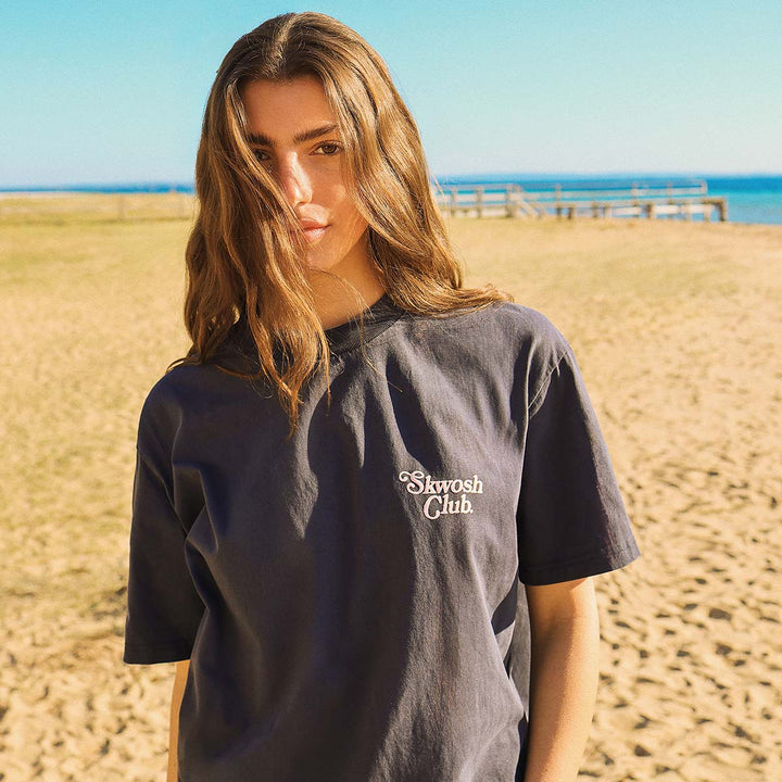 SKWOSH CLUB Mens You Little Ripper Slang Tee in Charcoal, MENS TEE SHIRTS, SKWOSH CLUB, Elwood 101