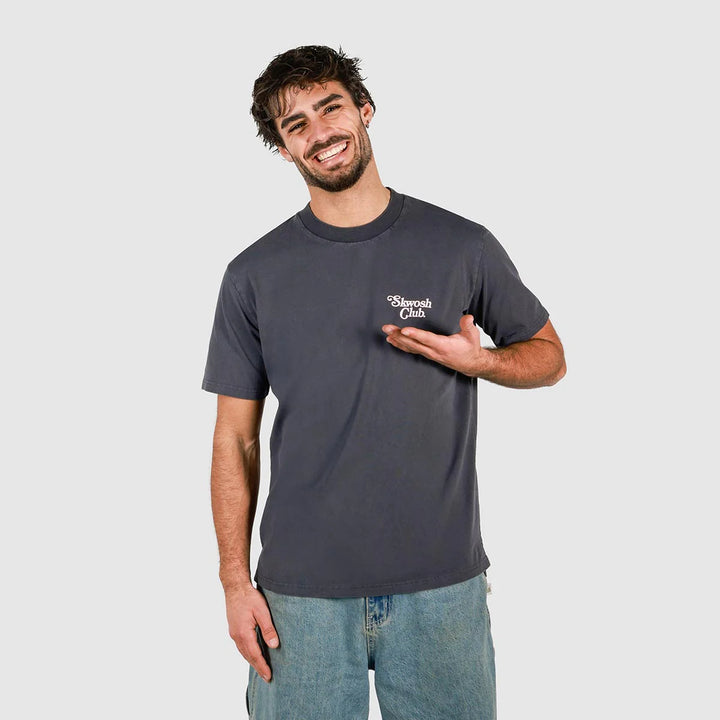 SKWOSH CLUB Mens You Little Ripper Slang Tee in Charcoal, MENS TEE SHIRTS, SKWOSH CLUB, Elwood 101