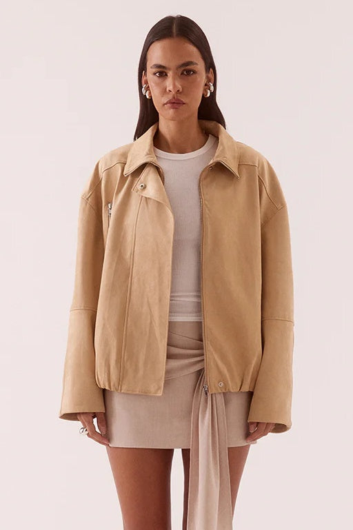 SOVERE Womens Alula Bomber Jacket in Honey