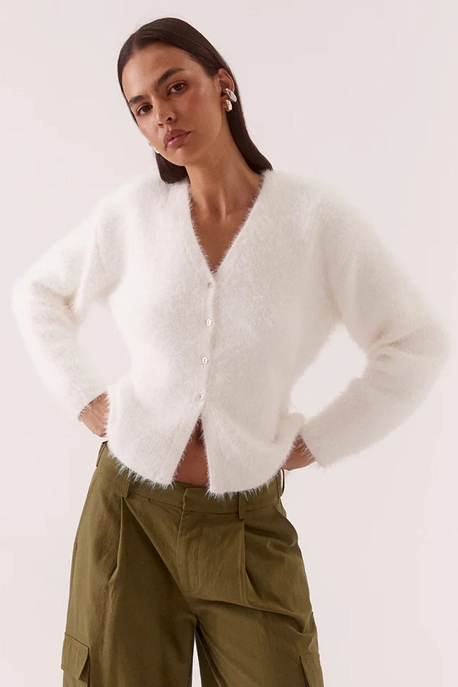 SOVERE Womens Arcade Cardi in Off White