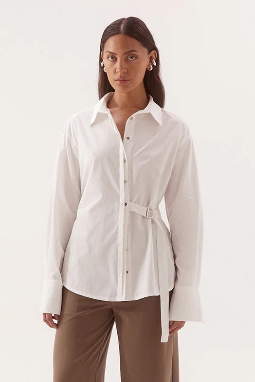 SOVERE Womens Blume Shirt in Chalk