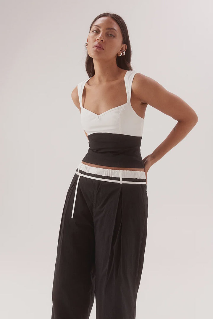 SOVERE Womens Britta Bodice in Black / Chalk