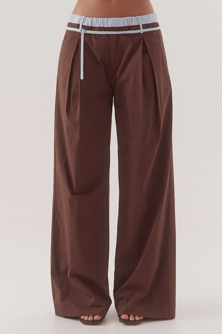 SOVERE Womens Britta Pants in Chocolate / Sky