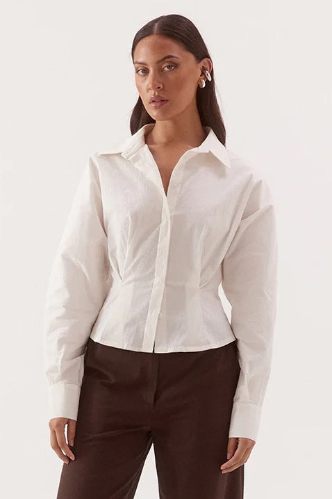 SOVERE Womens Marlowe Shirt in Chalk