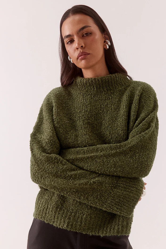 SOVERE Womens Verse Sweater in Khaki