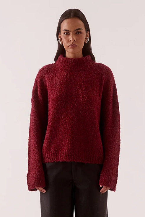 SOVERE Womens Verse Sweater in Raspberry Wine