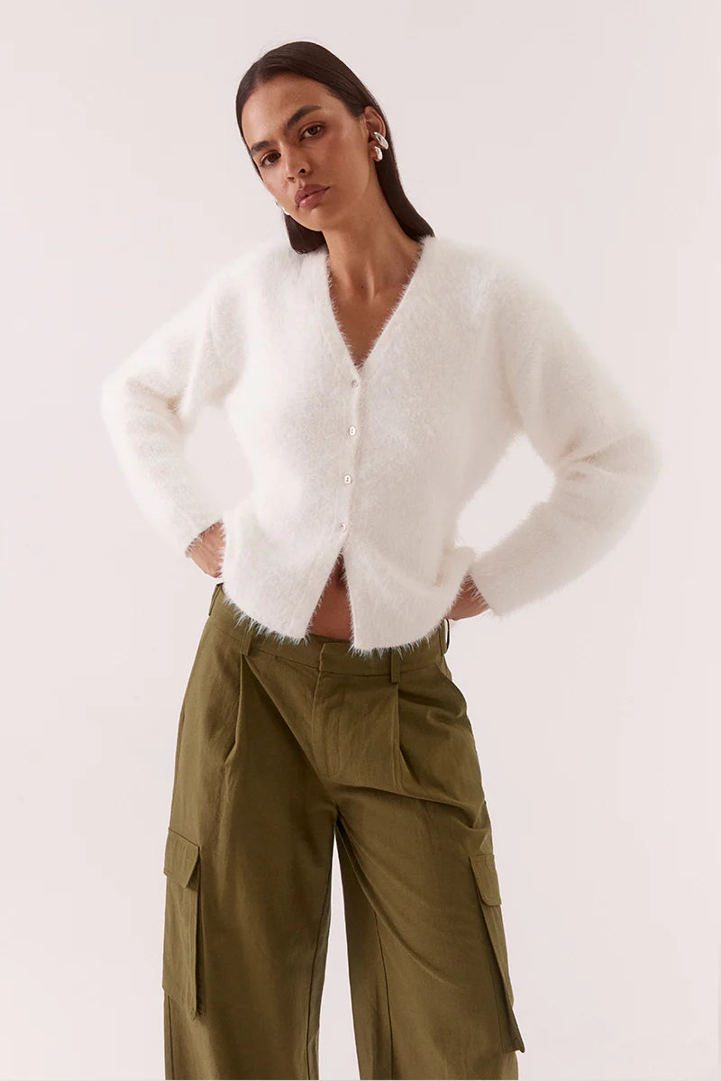 SOVERE Womens Arcade Cardi in Off White