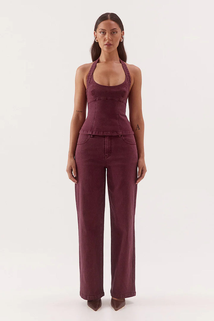 SOVERE Womens Blaine Denim Jeans in Vino