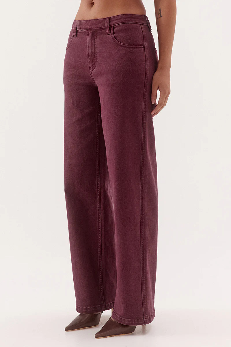 SOVERE Womens Blaine Denim Jeans in Vino