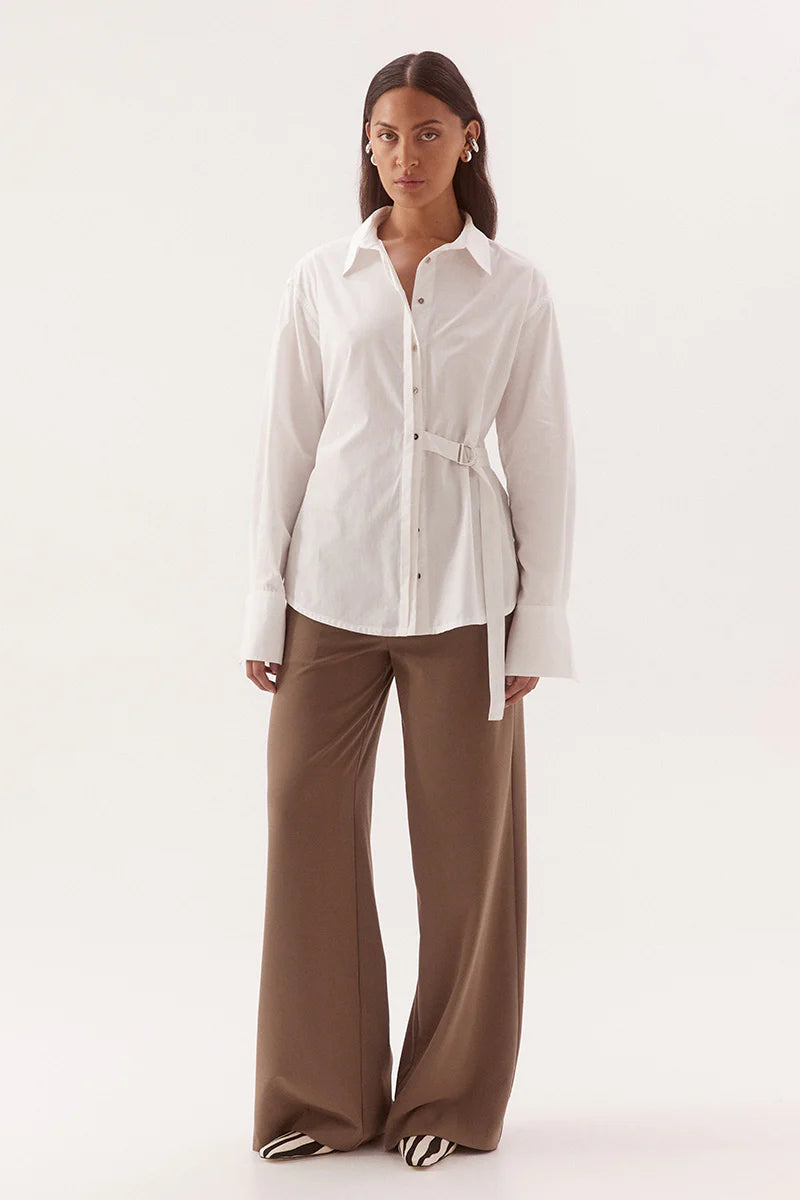 SOVERE Womens Blume Shirt in Chalk