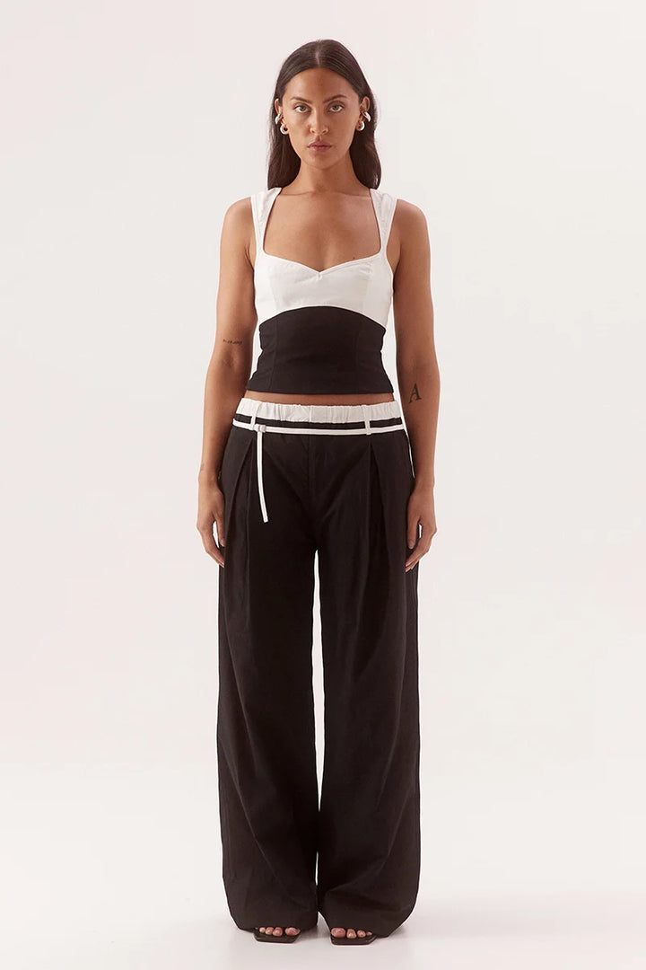 SOVERE Womens Britta Bodice in Black / Chalk