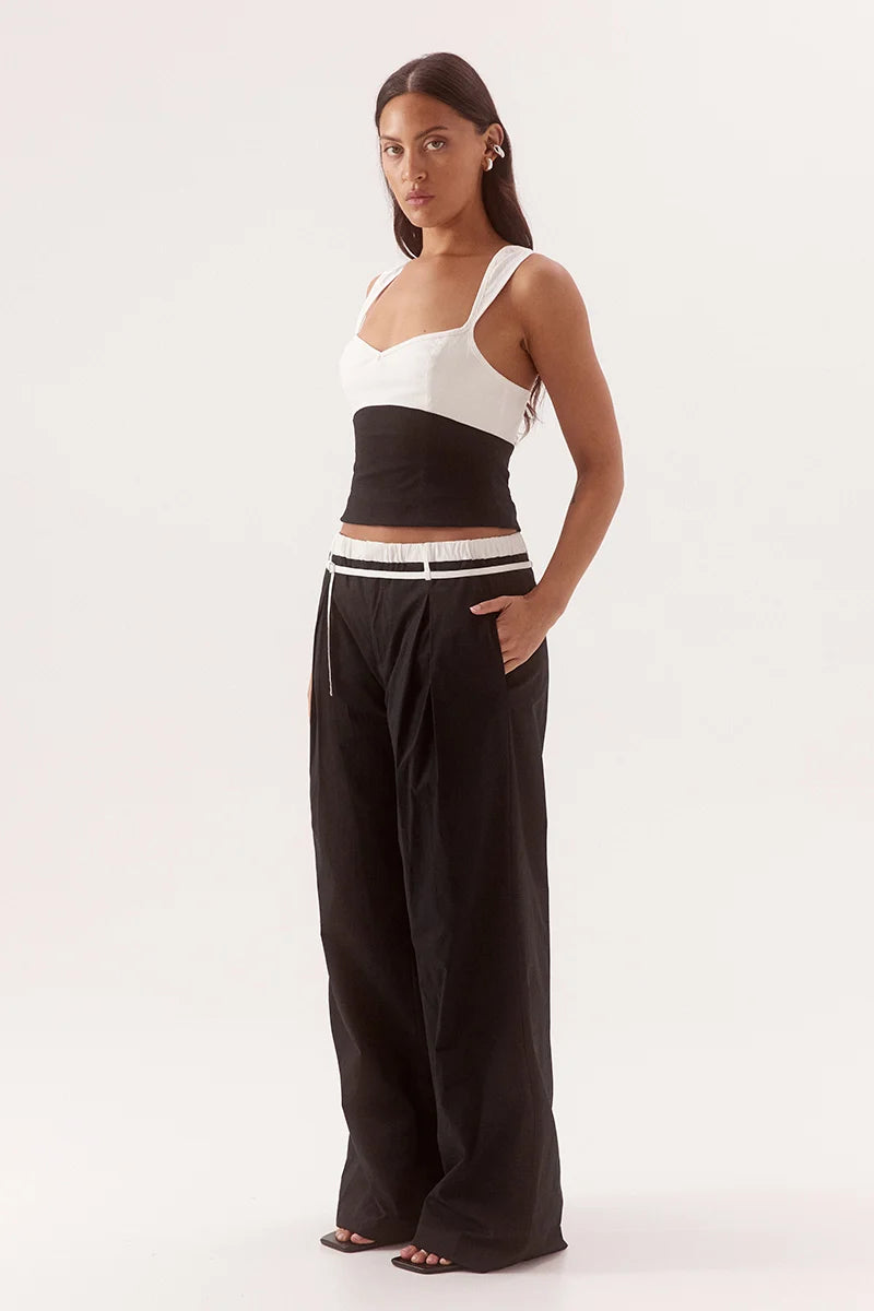 SOVERE Womens Britta Bodice in Black / Chalk