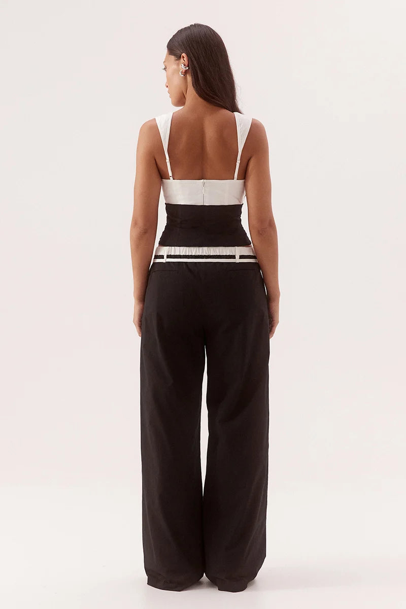 SOVERE Womens Britta Bodice in Black / Chalk