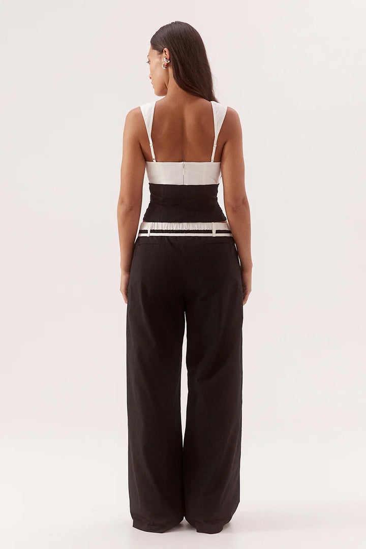 SOVERE Womens Britta Bodice in Black / Chalk