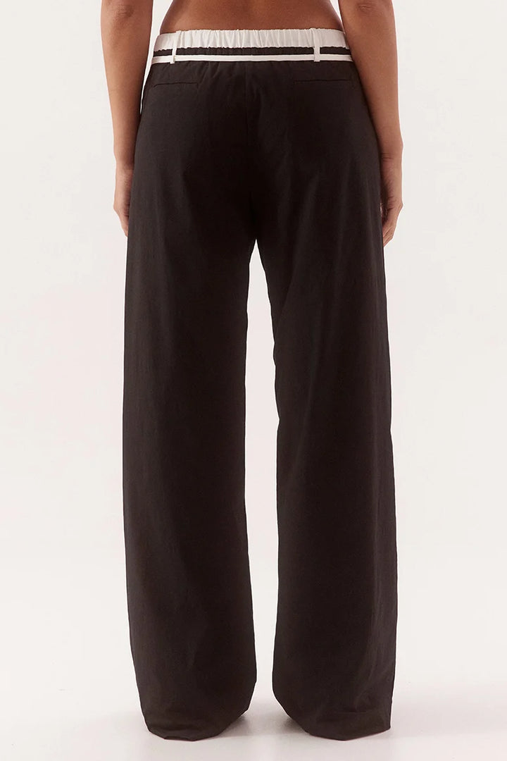 SOVERE Womens Britta Pants in Black / Chalk