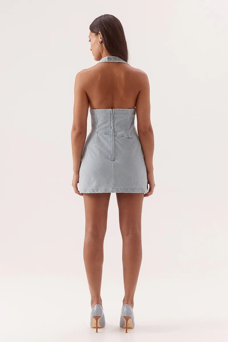SOVERE Womens Dia Skortsuit in Bleach Blue