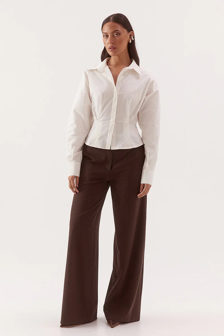 SOVERE Womens Marlowe Shirt in Chalk