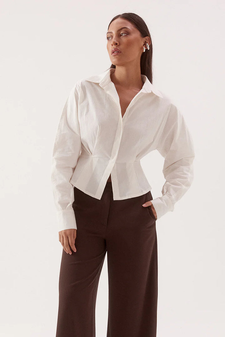 SOVERE Womens Marlowe Shirt in Chalk