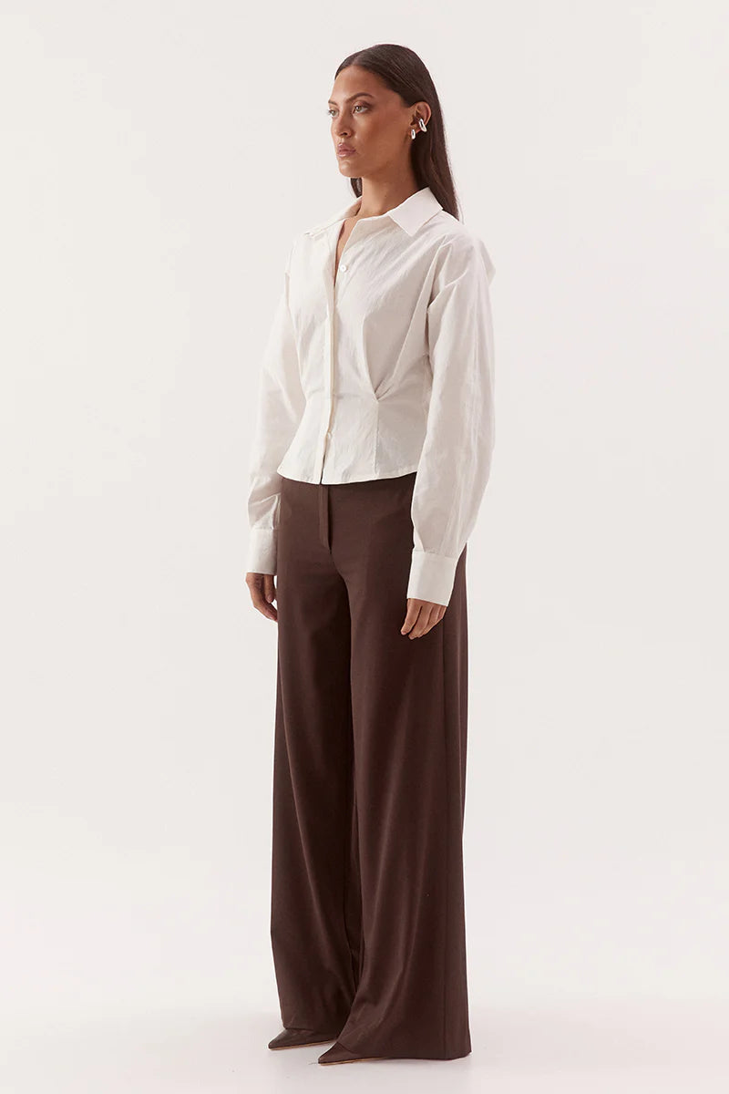 SOVERE Womens Marlowe Shirt in Chalk