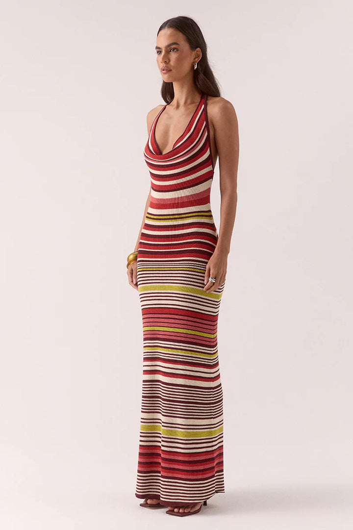 SOVERE Womens Pandora Knit Dress in Stripe